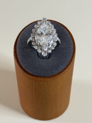 4+ CT Lab Grown Diamond Antique Style Ring