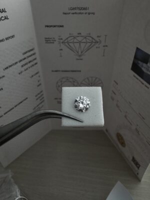 IGI 1.09 Carat E SI1 Round Lab Grown Diamond Loose Diamond