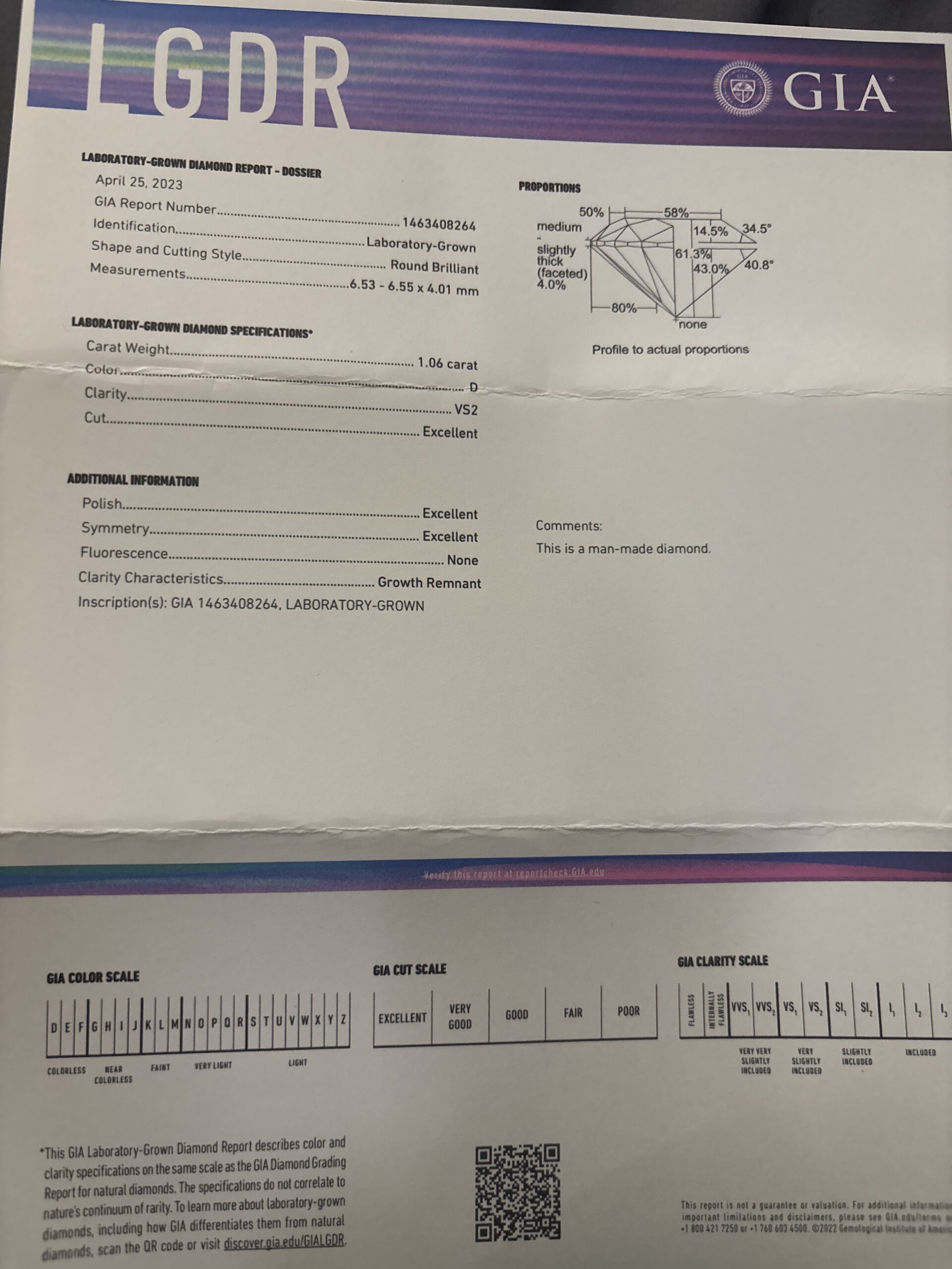 Not Sure/Unknown 1.06 Carat D VS2 Round Lab Grown Diamond Ring - Image 14