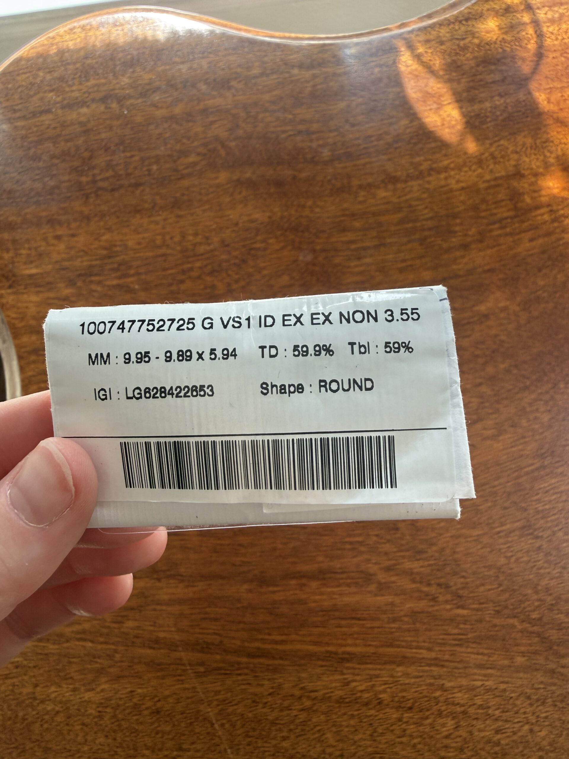 IGI 3.55 Carat G VS1 Round Lab Grown Diamond Loose Diamond - Image 5