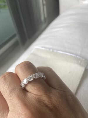 7 CT D-F VS Lab Grown Jean Dousset Round Brilliant Eternity Band