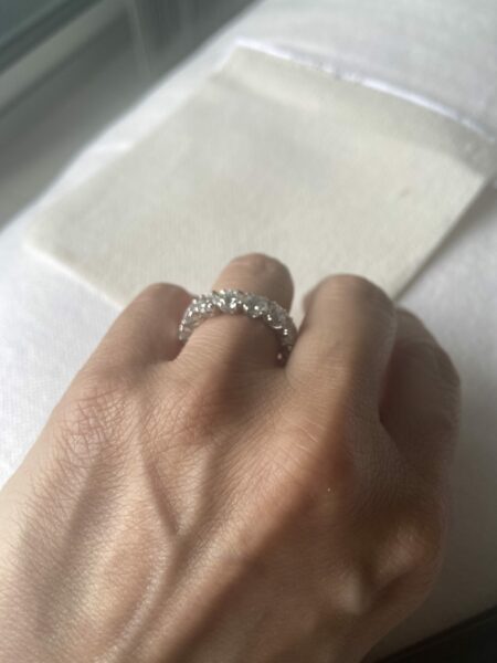 7 CT D-F VS Lab Grown Jean Dousset Round Brilliant Eternity Band - Image 8