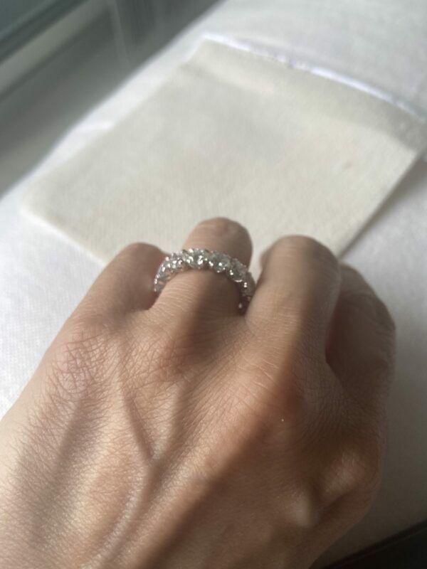 7 CT D-F VS Lab Grown Jean Dousset Round Brilliant Eternity Band - Image 8
