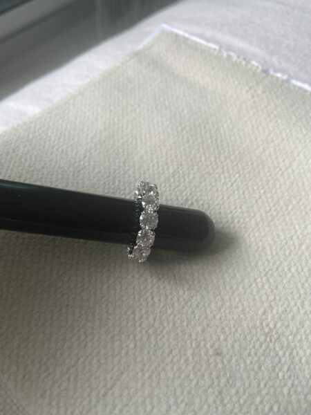 7 CT D-F VS Lab Grown Jean Dousset Round Brilliant Eternity Band - Image 7