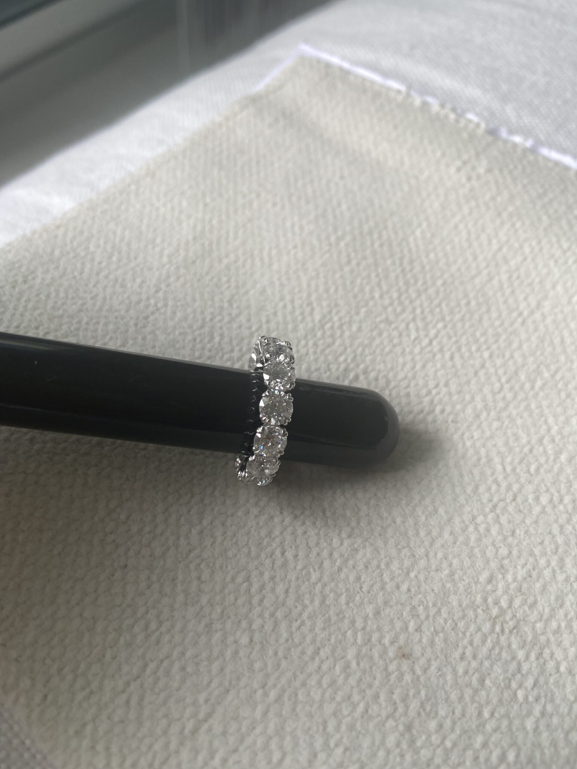 7 CT D-F VS Lab Grown Jean Dousset Round Brilliant Eternity Band - Image 7